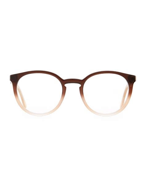 Stella Mccartney Round Ombre Acetate Fashion Glasses Brown Lyst