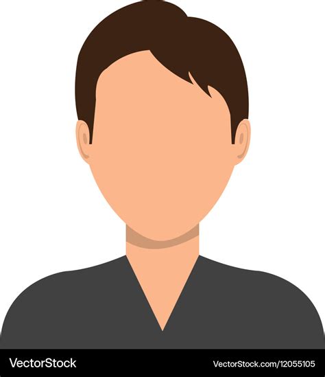 Male Profile Avatar With Brown Hair Royalty Free Vector