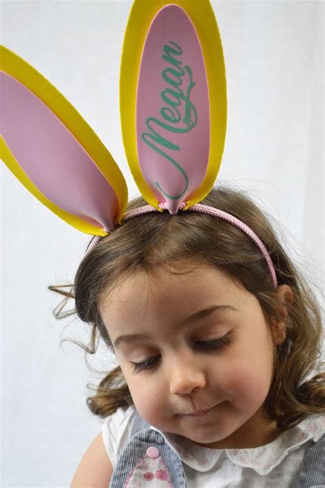 Personalised Easter Bunny Ears Etsy
