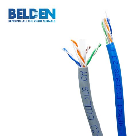 Belden Lan Cables Indoor Cat 6 Cable 4 Pair 24 Awg Solid Bare