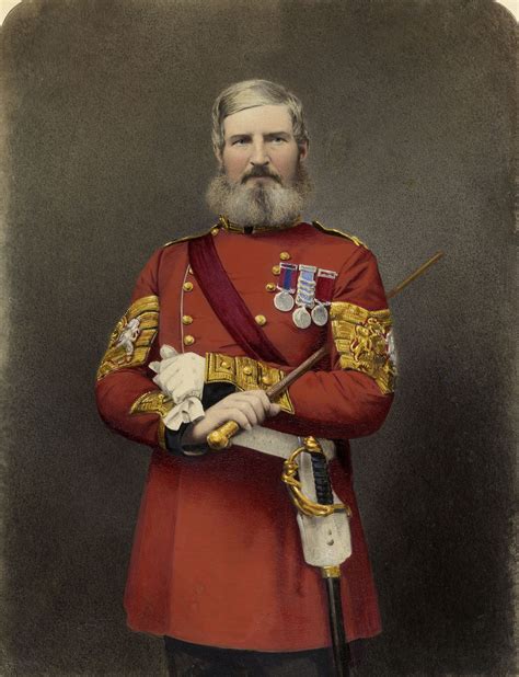 Hand Coloured Photograph Of Sergeant Major Edwards Standing With His