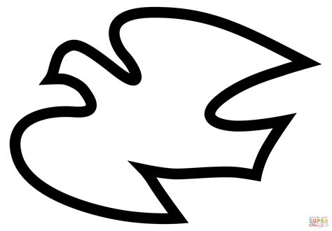 Simple Dove Outline coloring page | Free Printable Coloring Pages