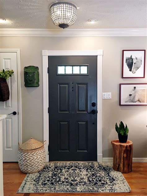 Black Interior Front Door Painting Inside Front Door Front Door Decor