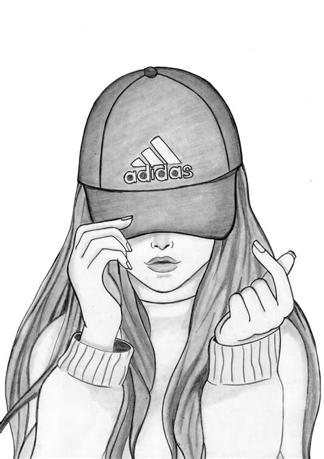 Drawing is a complex skill, impossible to grasp in one night, and sometimes you just want to draw. How To Draw a Girl With Cap in 2020 | Art drawings ...