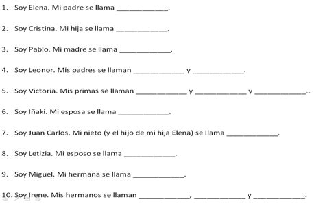 All of them are fully interactive, and come with answers. 9 Best Images of La Familia Worksheet - Spanish Family Crossword Puzzle, Arbol De La Familia ...
