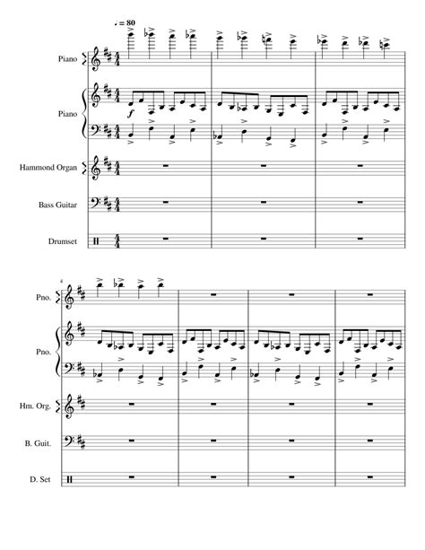Sex With A Ghost Teddy Hyde Sheet Music For Piano Drum Group Bass Organ Piano Duo
