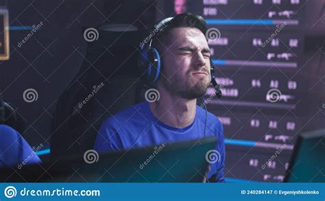 Angry Cyber Sportsman Loosing Match Stock Image Image Of Disappoint