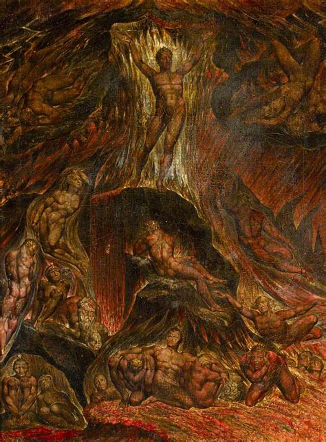 William Blake Satan Calling Up His Legions Vintage Wall Art Print