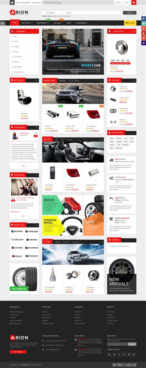 Arion - MultiStore Responsive Magento Themes | Magento themes, Magento, Woocommerce themes