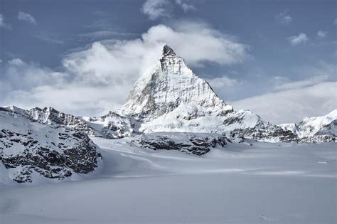 Great View Of Matterhorn East Facefrom Zermatt Stock Photo Image Of