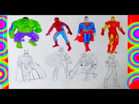 High quality hulk coloring page. ALL SUPERHEROES Coloring PAGES 2 Superman, Hulk, Captain ...