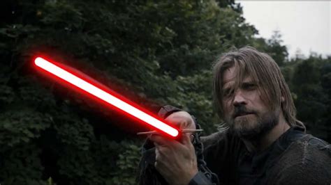 Jaime Lannister And Brienne Of Tarth Lightsaber Fight Youtube