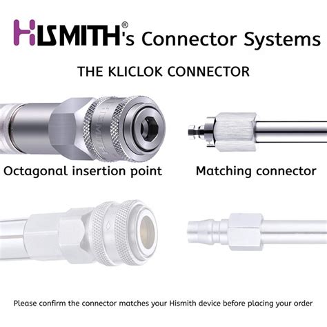 hismith 6 5” kliclok system adapter with spring for vac u lock dildos 2 in 1 extender