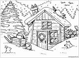 Coloring Winter Hut Ausmalbilder Printable Supercoloring Drawing Zum Ausmalbild Adults Nature Kostenlos sketch template