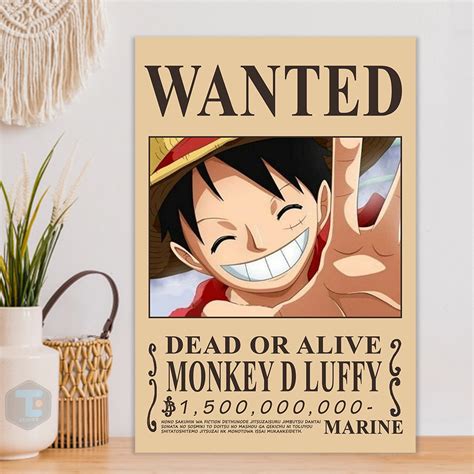 Jual Poster One Piece Bounty Buronan Wanted Luffy Zoro Sanji Usopp Hiasan Dinding Dekorasi
