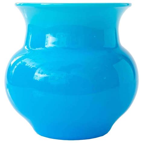 Erik Hoglund Vibrant Blue Glass Vase For Boda Sweden At 1stdibs