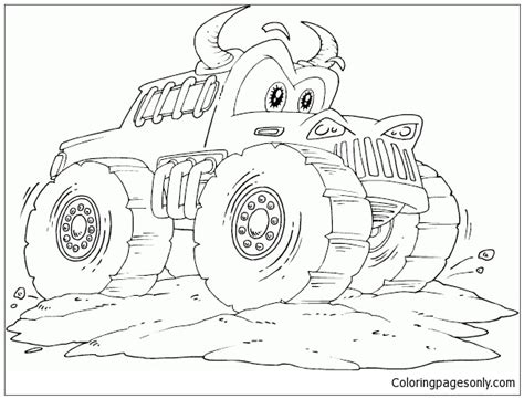 Hulk Monster Truck Coloring Pages