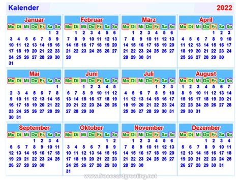 Kalender2022 German