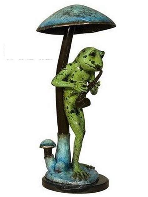 Bronze Frog With Saxophone Statue