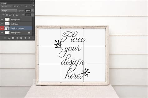 Download Nautical picture frame mock up beige 8x10 mockup By Leo Flo Mockups | TheHungryJPEG.com