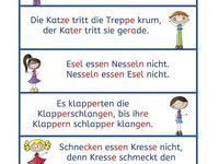 10 Zungenbrecher-Ideen | zungenbrecher, kinder gedichte, gedichte für