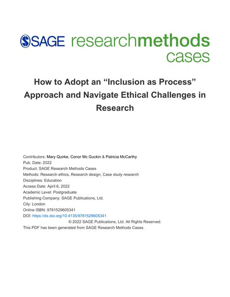 Pdf How To Adopt An “inclusion As Process” Approach And Navigate