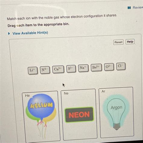 In atomic physics and quantum chemistry, the electron configuration is the distribution of electrons of an atom or molecule (or other physical structure) in atomic or molecular orbitals. Match each ion with the noble guess whose electron ...