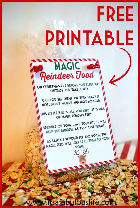 Reindeer Food Poem Free Printable | Free Printable