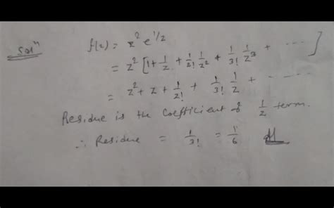 f z z 2e 1 z find the residue in complex function