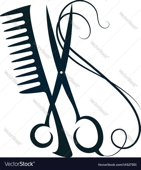 Scissors And Comb Hair Royalty Free Vector Image