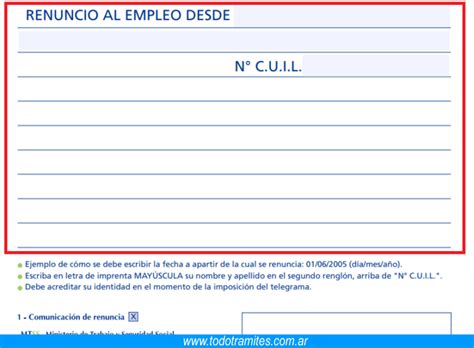 C Mo Completar Un Telegrama De Renuncia Requisitos Y Modelo A