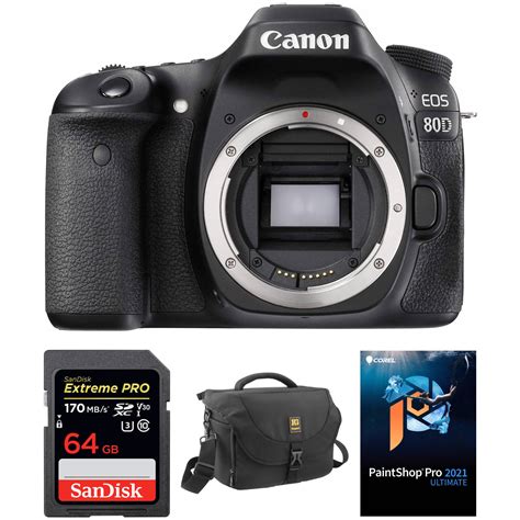Canon Eos 80d Dslr Camera Body With Accessory Kit 1263c004 Kit