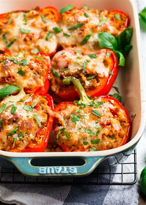 Italian Stuffed Peppers Easy And Healthy