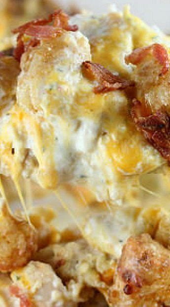 This chicken and rice casserole dinner from. Chicken Bacon Ranch Tater Tot Casserole Recipe - BlogChef | Recipe | Recipes, Food, Tater tot ...