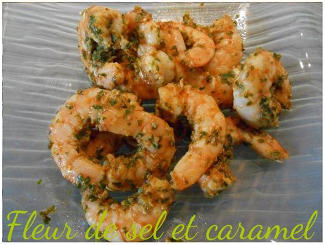 Crevettes marinées à la plancha