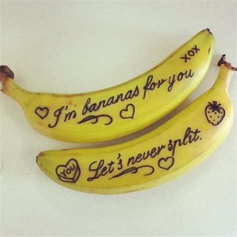 Super Cute Banana Messages Valentines Diy Valentines Day Diy Romantic Gestures