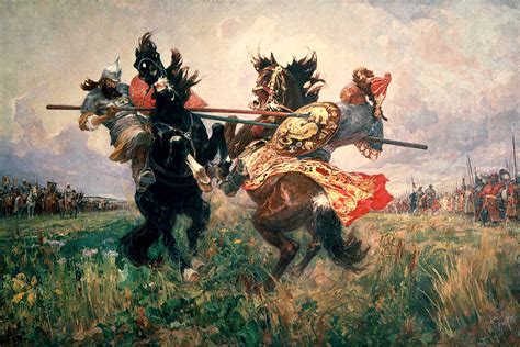 Battle Of Kulikovo In 1380 Russian Painting Soviet Art Russian Art
