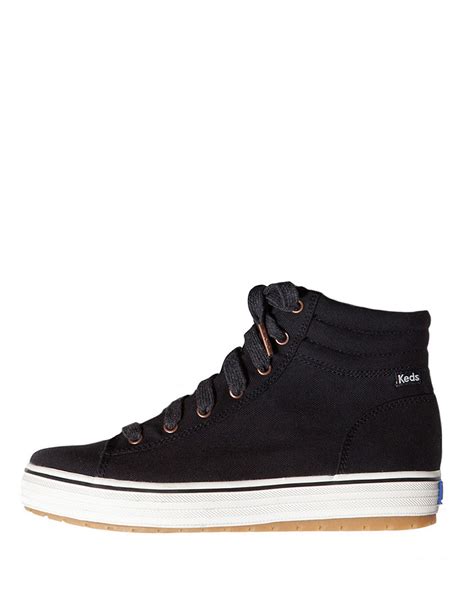 Keds Hi Rise Canvas High Top Sneakers In Black Lyst