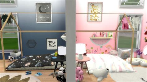 Twin Toddler Bedroom The Sims 4 Speed Build Cc Links Youtube