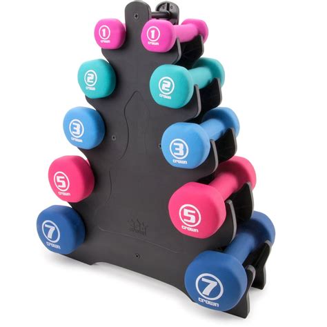 5 Pairs Of Neoprene Exercise Dumbbells Hand Weights With Mobile