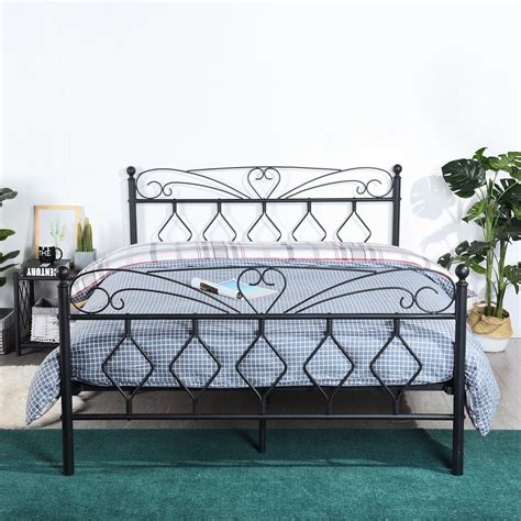 Spinal comfort pillowtop full size mattress & box spring. HOMY CASA Full Size Metal Platform Bed Frame with Wooden ...