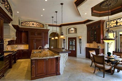 Rich Warm Wood Tones And Elaborate Wrought Iron Detailing Create A