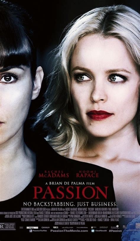 Brian De Palmas Passion New Poster And Over 30 Images With Rachel Mcadams And Noomi Rapace