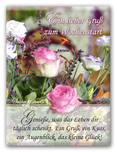 Unsere altvorderen sahen in der mistel ein symbol für den sieg des lebens über den tod, weil das grüne laub im winter besonders hervorsticht. Seelchen Karten und Collagen : Ein lieber Gruß zum Wochenstart