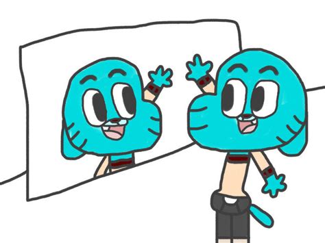 Gumball On The Mirror By Migsgarcia5127 On Deviantart