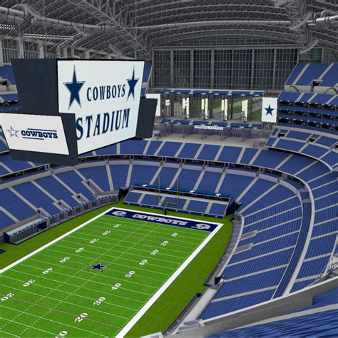 Click start for a guided tour or click exit to begin using virtual venue tm. Cowboys Stadium Dallas 3D | CGTrader