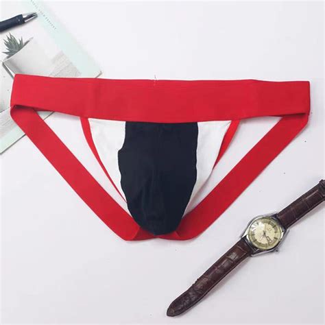 Mens Open Butt Thong Lingerie Gay Penis Pouch Jock Strap Breathable Underwear Backless Jockstrap