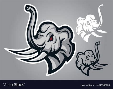 Download elephant head sing logo vector emblem illustration design ...