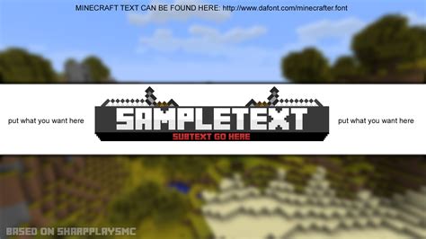 Minecraft Youtube Banner Template By Hsmlg On Deviantart