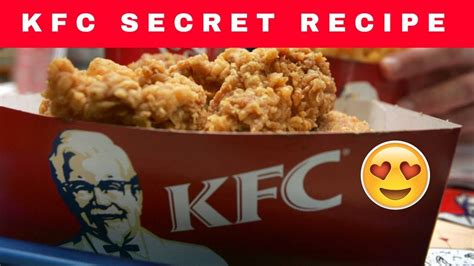 Kfc Secret Recipe 11 Herbs And Spices Youtube